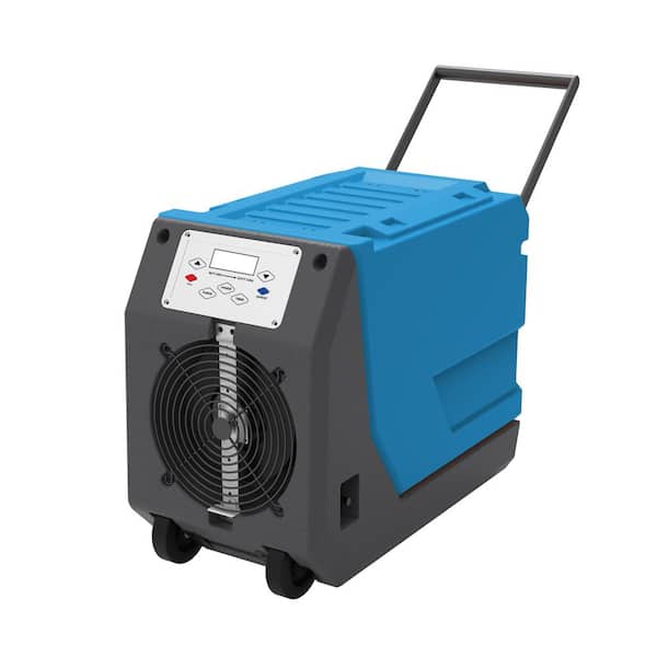 Edendirect 180 pt. 6,000 Sq. Ft. Commercial Grade Dehumidifier in. Blue with Pump Drain Hose for Warehouse and Job Sites