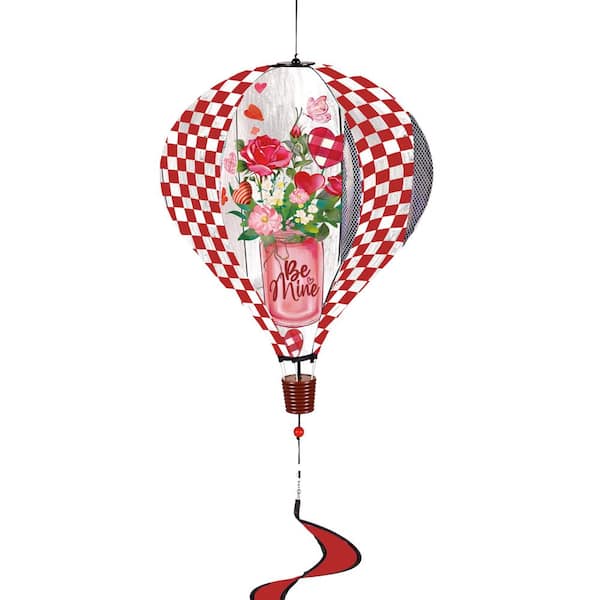 24 in. Be Mine Mason Jar Balloon Wind Spinner