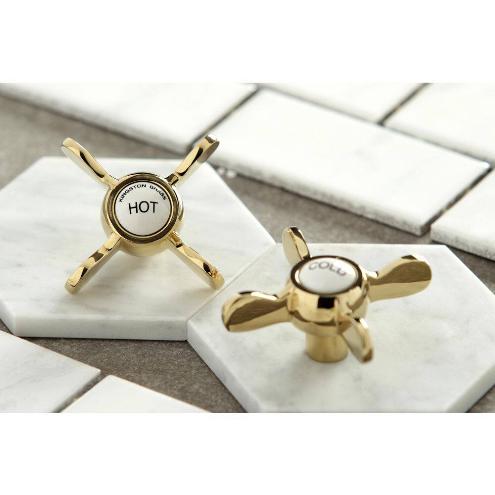 Polished Brass Victorian Wall Mount Bathroom Faucet