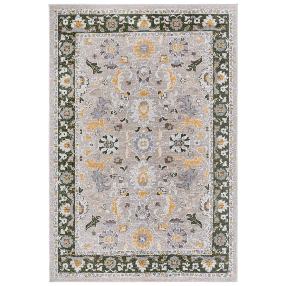 Bayside 9 ft. x 12 ft. Green/Beige Traditional Floral Area Rug price history on PriceWatchPro