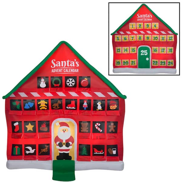 Unbranded 8 ft. Tall Airblown-Advent Calendar Scene-LG