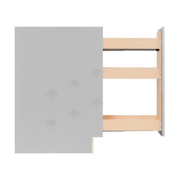 LIFEART CABINETRY Anchester Assembled 6x34.5x24 in. Base Spice Drawer Cabinet in Light Gray
