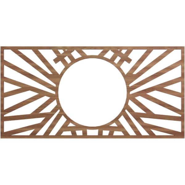 Ekena Millwork 0.375 in. x 6.625 in. x 9 in. Wood Medallion Moulding