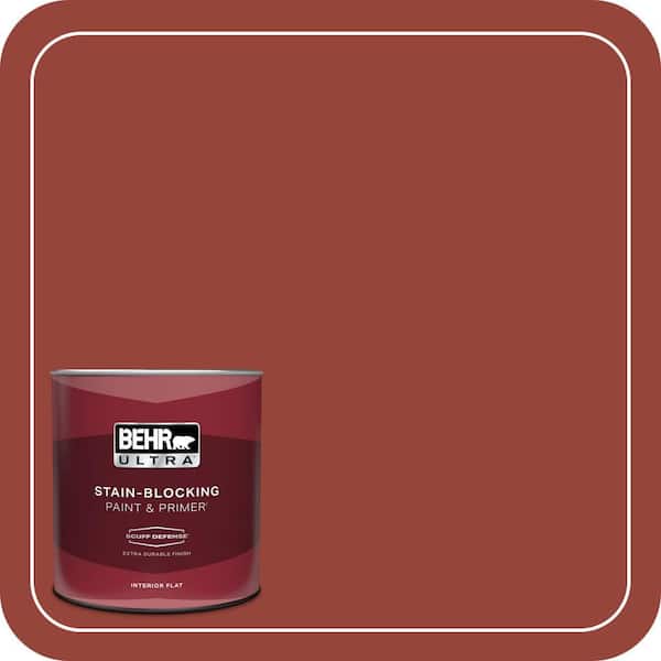 BEHR ULTRA 1 qt. #PPU2-17 Morocco Red Extra Durable Flat Interior Paint & Primer