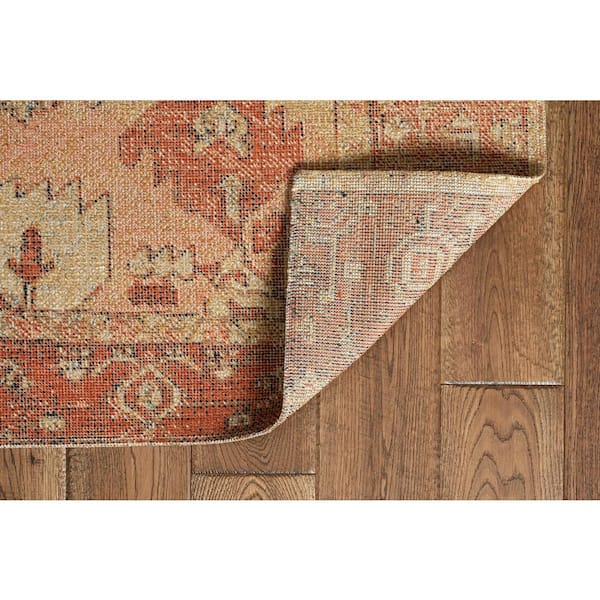 Puissant Zero Garron Ivory and Rust 5 ft. x 8 ft.