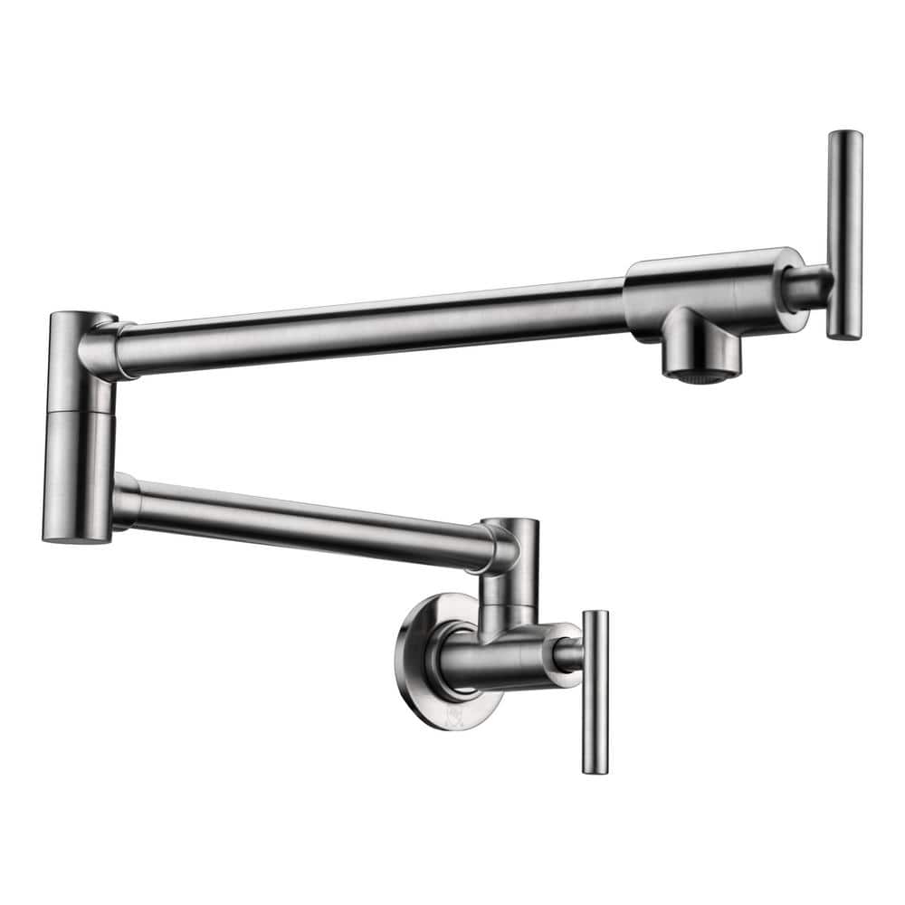 Braccia Series 24 in. Wall Mounted Pot Filler in Brushed Nickel price history on PriceWatchPro
