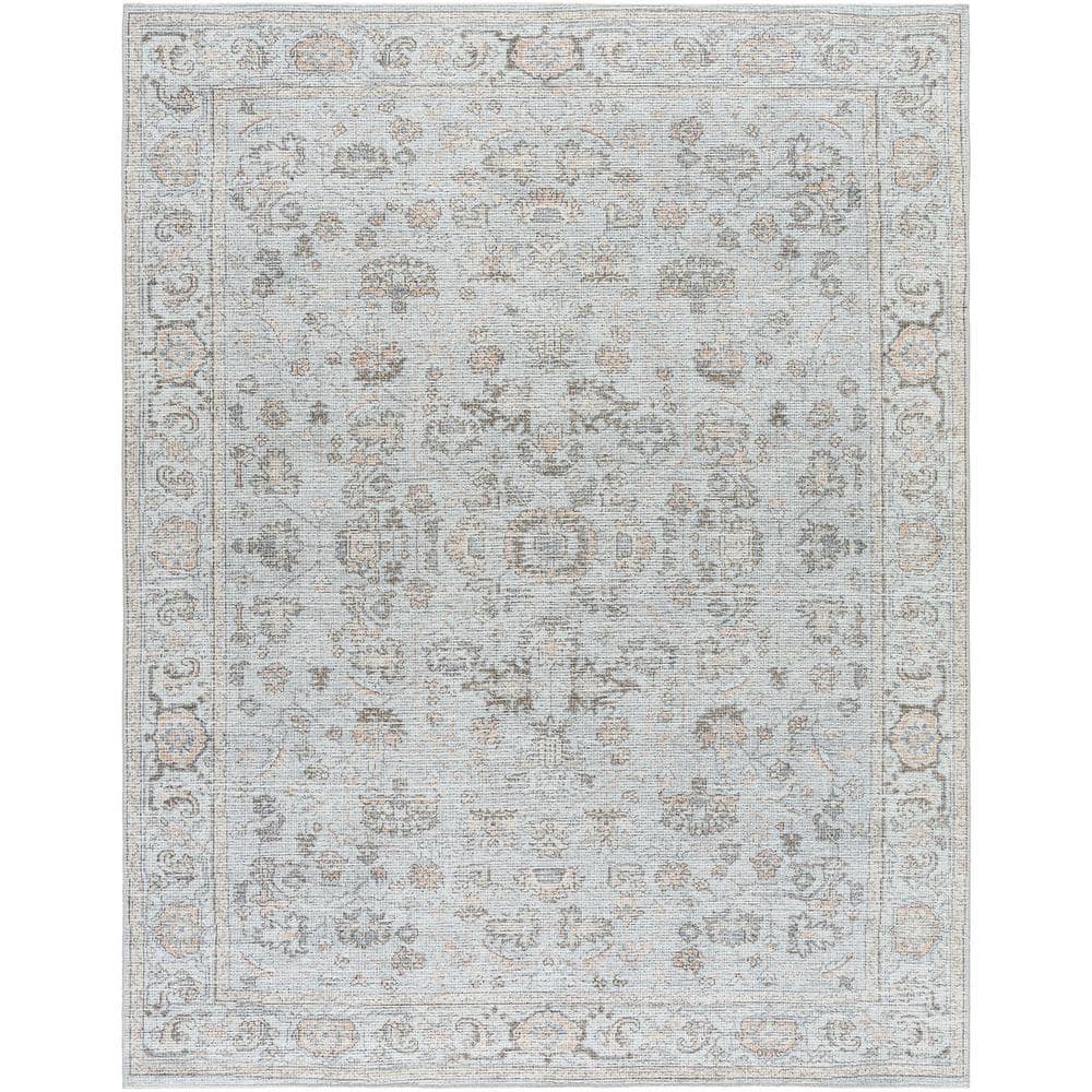 Livabliss Our PNW Home Olympic Light Blue Traditional 8 ft. x 10 ft