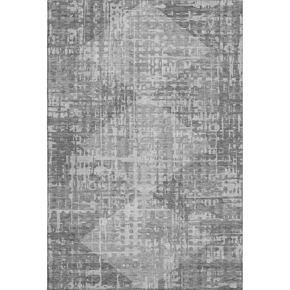 Mayfield Premium Machine Washable Abstract AMF2026 Gray 3 ft. x 5 ft. Area Rug price history on PriceWatchPro