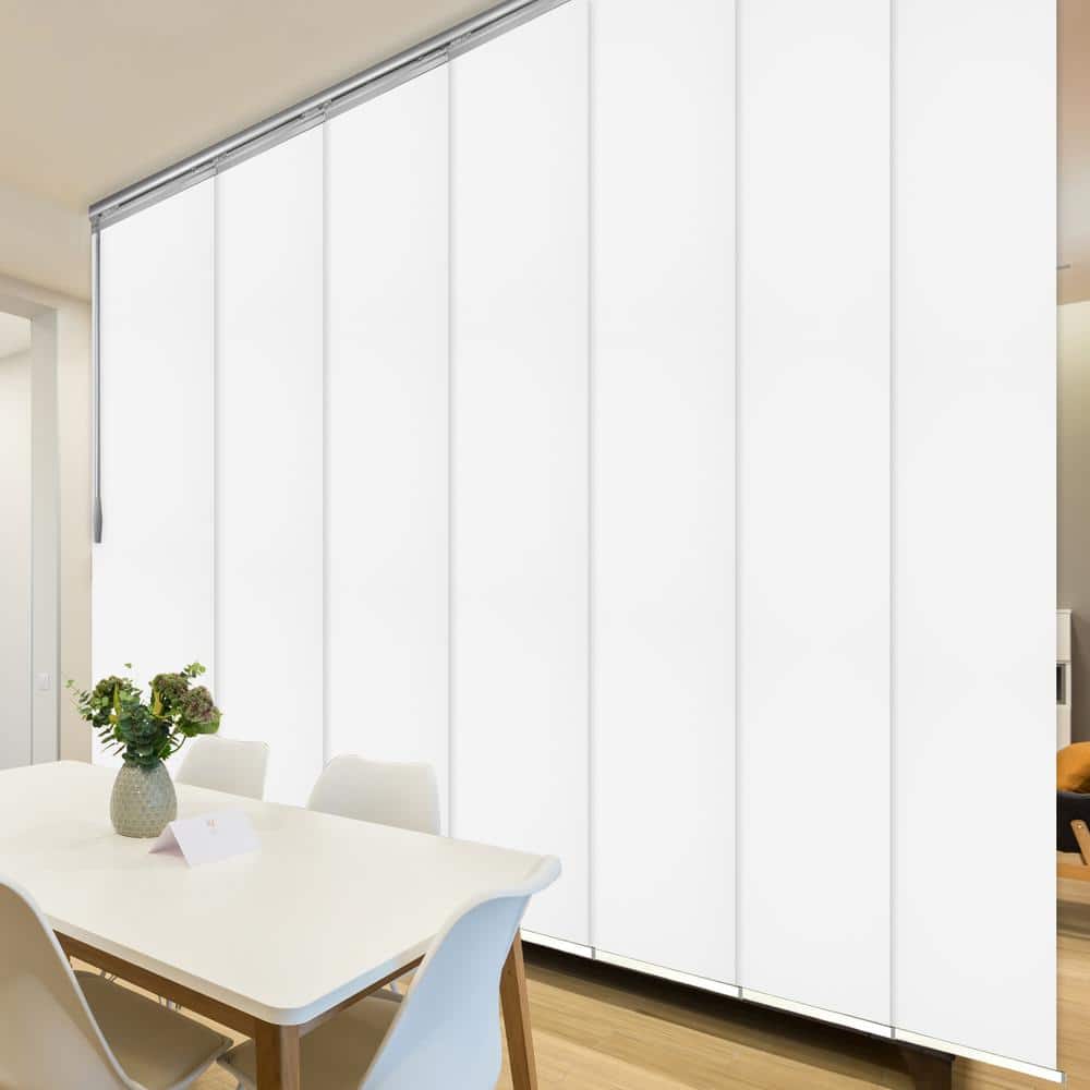 Alabaster 110 in. to 153 in. W x 116 in. L Adjustable 7-Panel, Satin Nickel Single Rail Panel Track with 23.5 in. Slates price history on PriceWatchPro