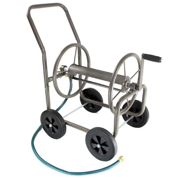 4-Wheel 200 ft. Steel Frame Water Hose Reel Cart LBG-895 - The