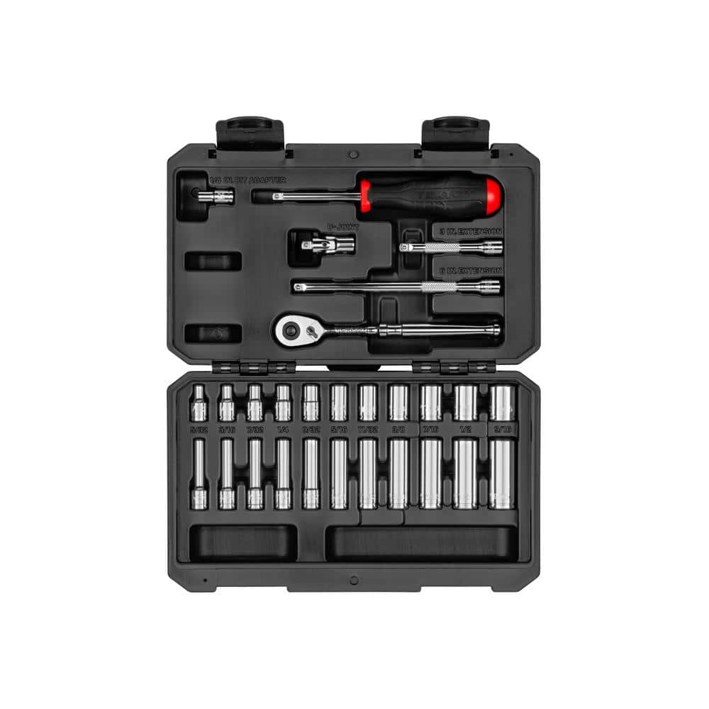 1/4 in. Drive 6-Point Socket and Ratchet Set, 28-Piece (5/32-9/16 in.) price history on PriceWatchPro