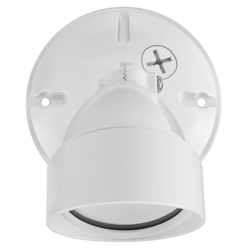 White Matte LED Outdoor Flood Security Light with Adjustable Head