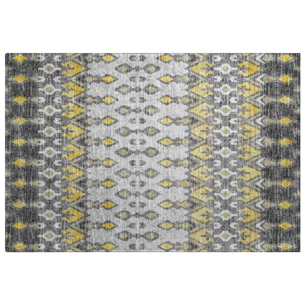Dream Shag Premium Machine Washable Abstract ADS72 Gray 3 ft. x 4 ft. Area Rug