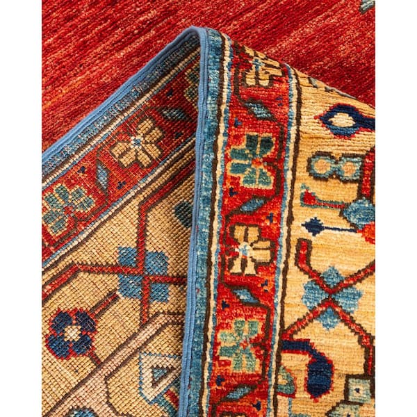 Serapi Light Blue 12 ft. x 15 ft. Tribal Wool Indoor Area Rug