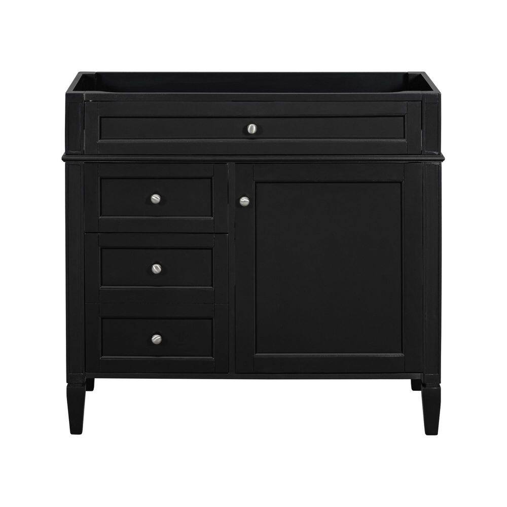 36 in. Bath Vanity Cabinet without Top in Black Unassembled price history on PriceWatchPro