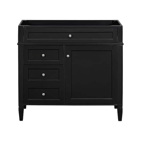 Staykiwi 36 in. Bath Vanity Cabinet without Top in Black Unassembled