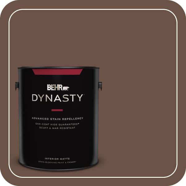 BEHR DYNASTY 1 gal. #N190-7 Moose Trail One-Coat Hide Matte Interior Stain-Blocking Paint & Primer
