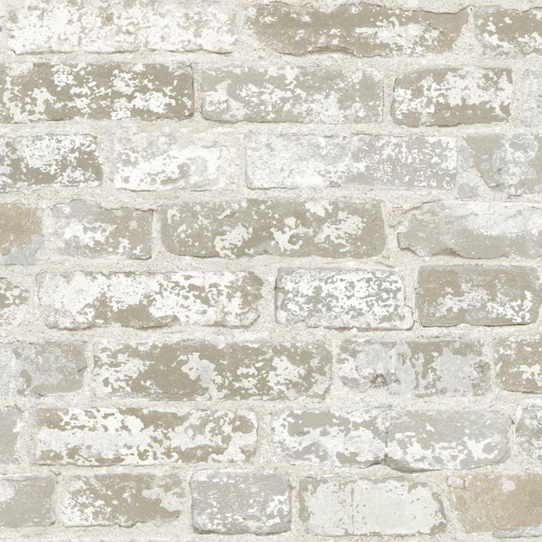 York Wallcoverings Up the Wall Brick Strippable Roll Wallpaper (Covers 56 sq. ft.)