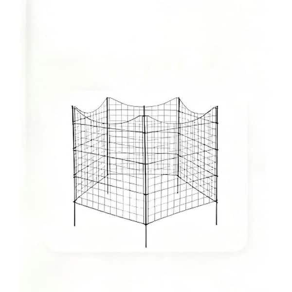 36 in. x 39 in. H 5-Panels Metal Decorative Garden Fence, Animal Dog Barrier, Garden Temporary Border Fencing (No Dig)