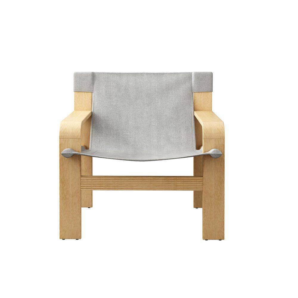 Light Grey Mid-Century Oak Accent Chair-Detachable and Washable Linen Lounge Chair with Wide Armrests for Living Spaces price history on PriceWatchPro