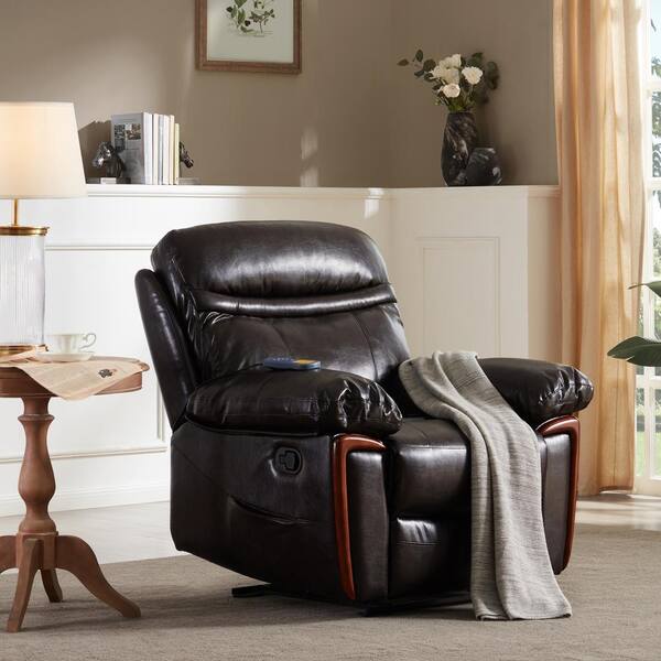 heated vibrating leather recliner