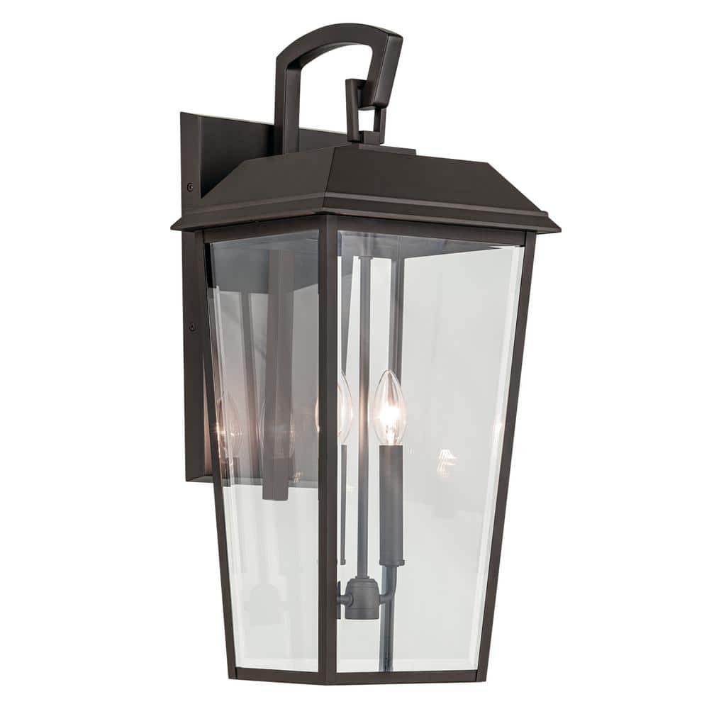 Mathus 24.25 in. 2-Light Olde Bronze Traditional Outdoor Hardwired Wall Lantern Sconce with No Bulbs Included (1-Pack) price history on PriceWatchPro