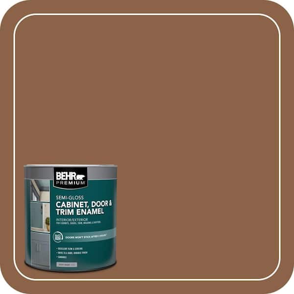 1 qt. #S240-7 Leather Work Semi-Gloss Enamel Interior/Exterior Cabinet, Door & Trim Paint