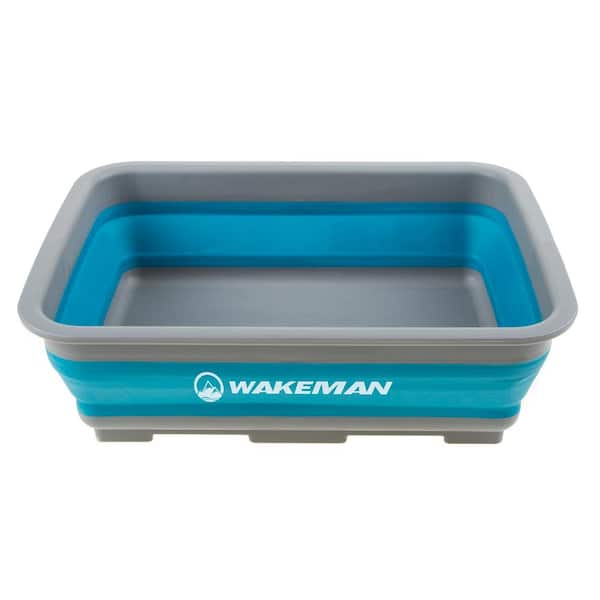 Wakeman Outdoors 10l Blue Collapsible Portable Wash Basin