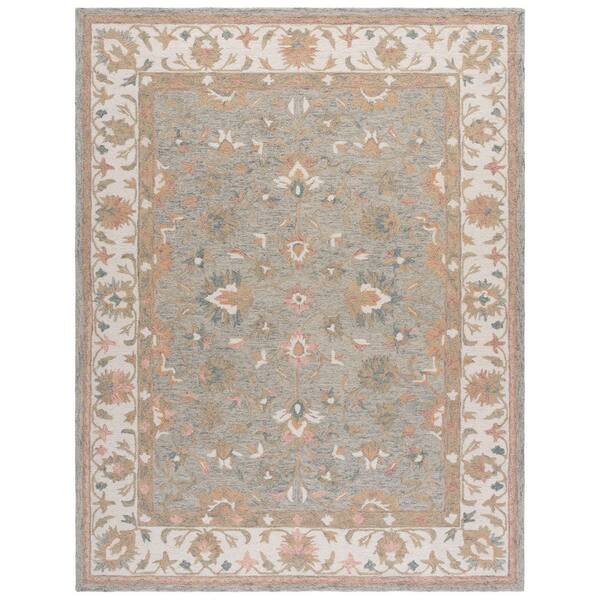 Heritage 8 x 10 Gray/Ivory Persian Area Rug