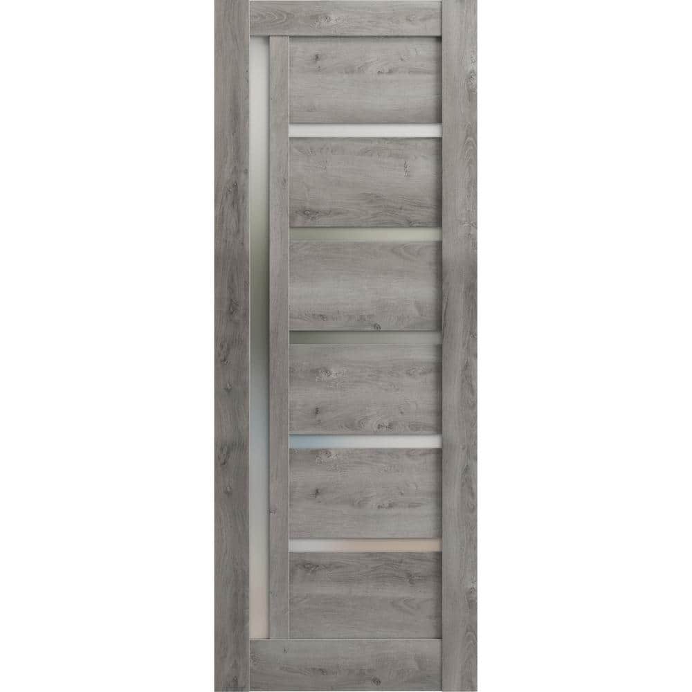 24 in. x 84 in. Solid MDF Frosted Glass Nebraska Grey Interior Door Slab price history on PriceWatchPro