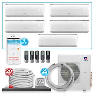 Multi-21 5 Zone 40944 BTU Wi-Fi Ductless Mini Split Air Conditioner & Heat Pump with 25 ft. Install Kit-230V/60Hz