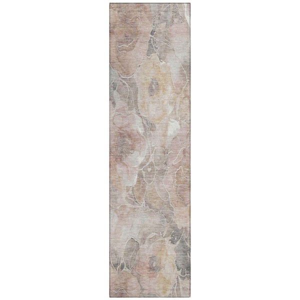 Chantille Machine Washable Indoor/Outdoor Abstract ACN1859 Taupe 2 ft. 3 in. x 7 ft. 6 in. Runner Rug