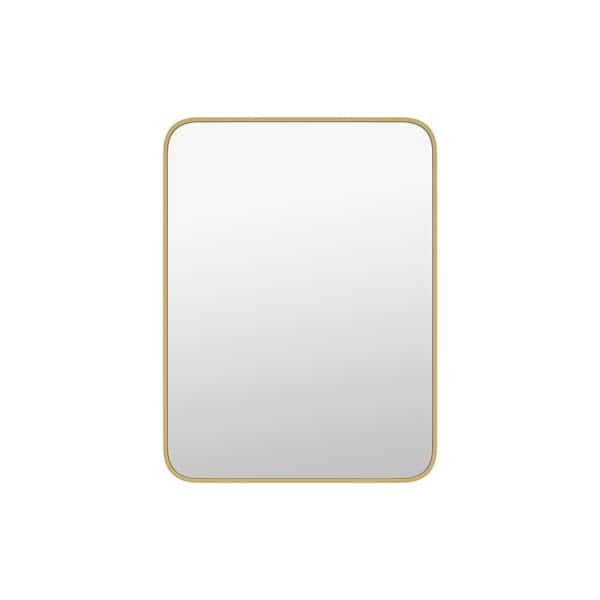 A&E Waterloo-G 40 in. H x 30 in. W Rectangular Metal Gold Mirror