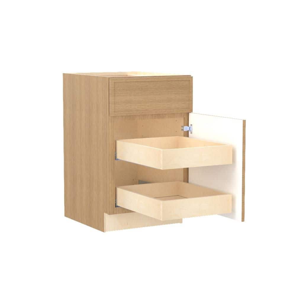 Franklin 21 in. W x 24 in. D x 34.5 in. H Assembled Plywood Base Kitchen Cabinet in Vanguard Oak with 2ROT Soft Close RH price history on PriceWatchPro