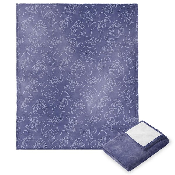 THE NORTHWEST GROUP Lilo and Stitch Clouds Multi Color Silk Touch Throw