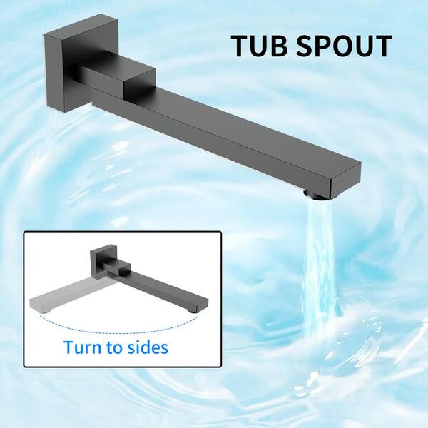 匿名配送　COREFIT Bath Combo GIVING TREE 12 in. Single-Handle 3-Spray Square Tub and