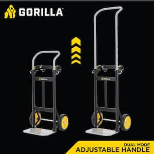 400 lbs. Convertible Steel Hand Truck, Simple Flatbed Conversion; Wide Grip Telescoping Handle, Flat-Free Tires