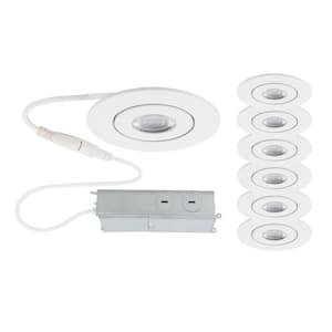 Lotos 2 in. Canless Round Adjustable 3000K New Construction/Remodel IC-Rated Integrated LED Recessed Light Kit (6-Pack)