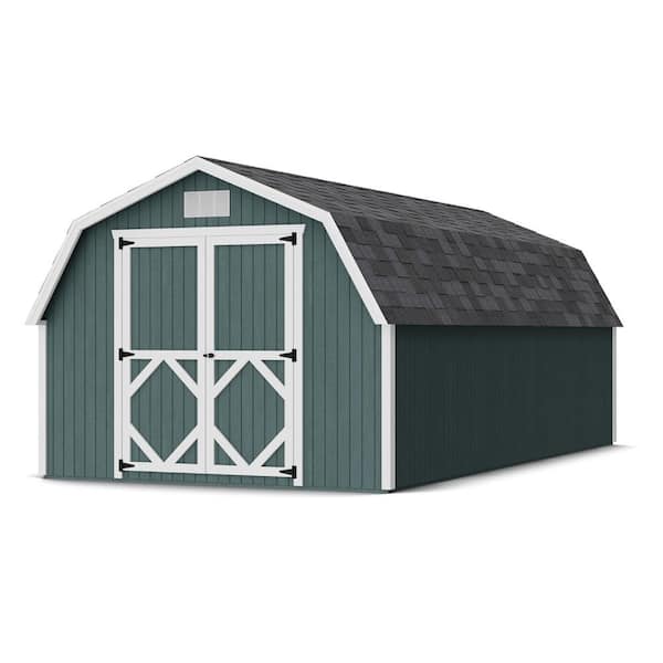Classic Gambrel 10 ft. x 20 ft. Outdoor Wood Storage Shed Precut Kit with 4 ft. Sidewalls and Floor (200 sq. ft.)