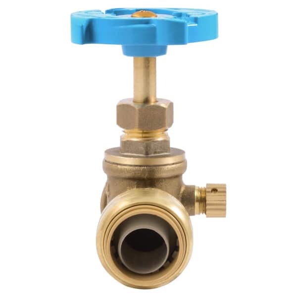 Lead-Free Brass Push Fit Ball Valve With Drain & Drop Ear – 3/4” (1-10 Pieces Available)
