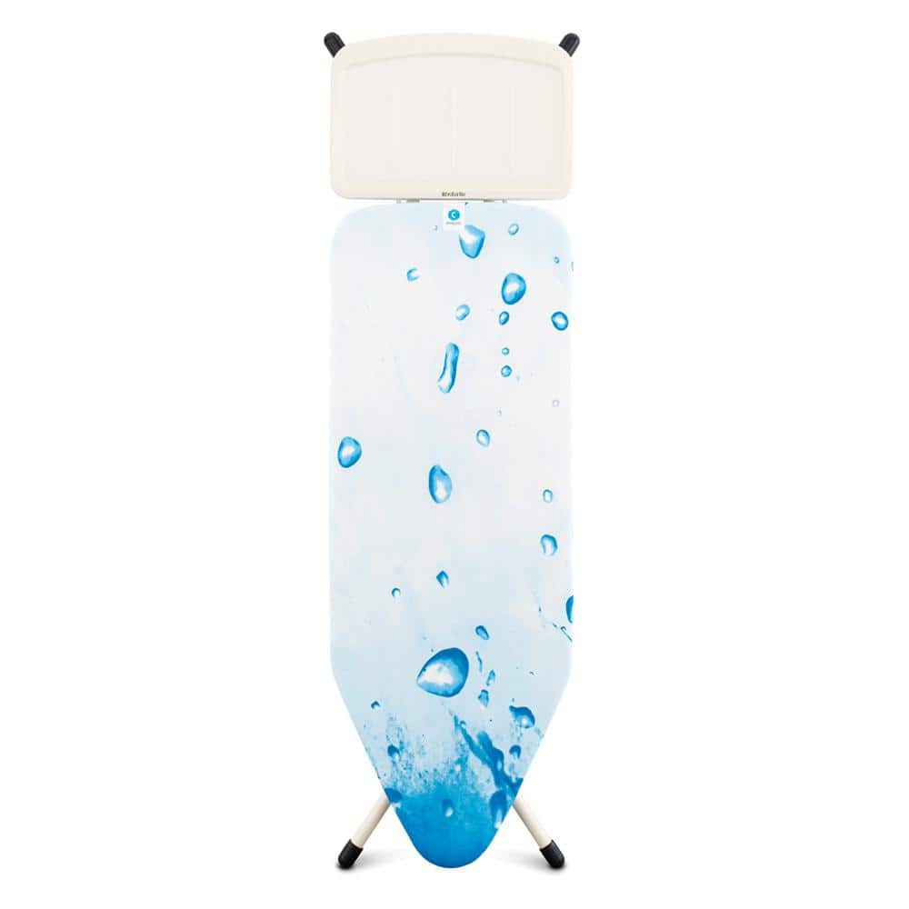 Brabantia Ironing Board C with Solid Steam Unit Holder, Ice Water Cover and White Frame -  321962