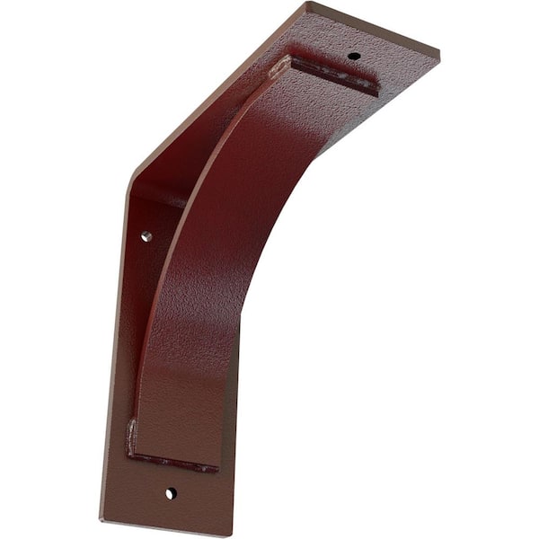 Ekena Millwork 3 in. x 8 in. x 8 in. Hammered Bright Red Morris Steel Bracket