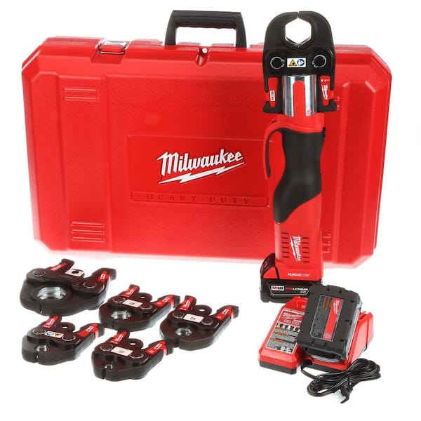 Milwaukee M18 18-Volt Lithium-Ion Cordless Force Logic Press Tool Kit (6 Jaws Included)