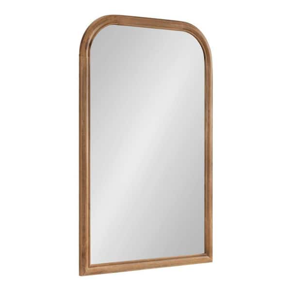 Kate and Laurel Glenby 24.00 in. W x 36.00 in. H Rustic Brown Arch Transitional Framed Decorative Wall Mirror