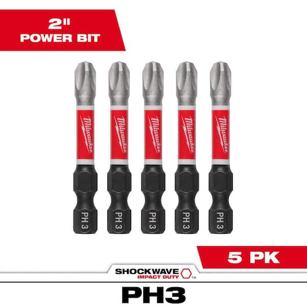 SHOCKWAVE™ Impact Duty 2" Phillips #3 Power Bits (5 PK)