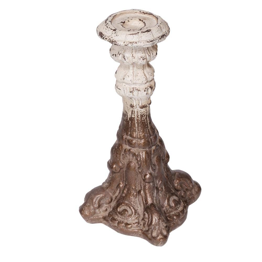 Magnesia 16'' Gold and White Vintage Candle Lantern