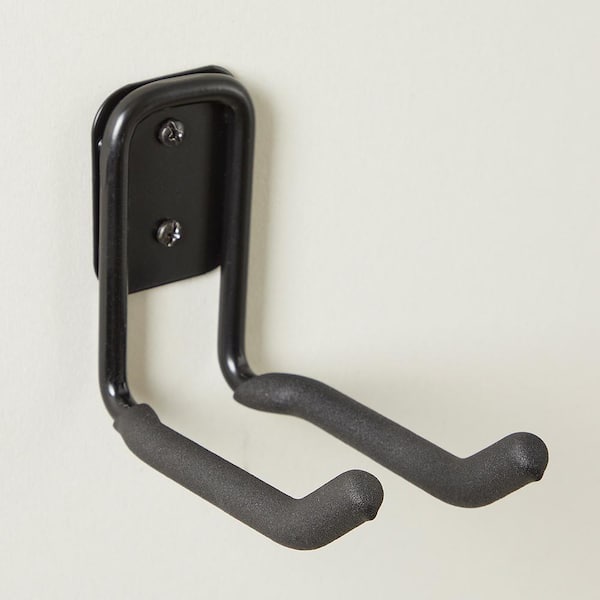 50 lbs. Heavy-Duty Wall-Mounted Black Steel Cooler Hook with Mounting  Hardware