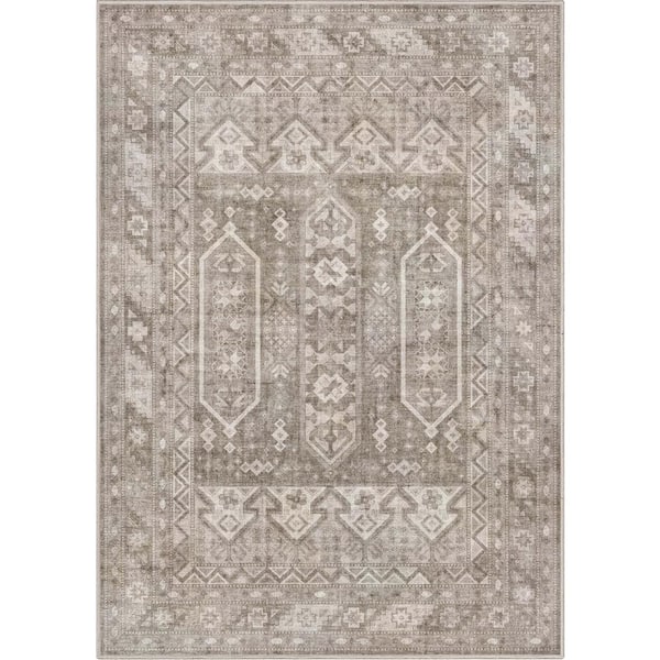 Beige 5 ft. 3 in. x 7 ft. 3 in. Apollo Praha Vintage Global Tribal Area Rug