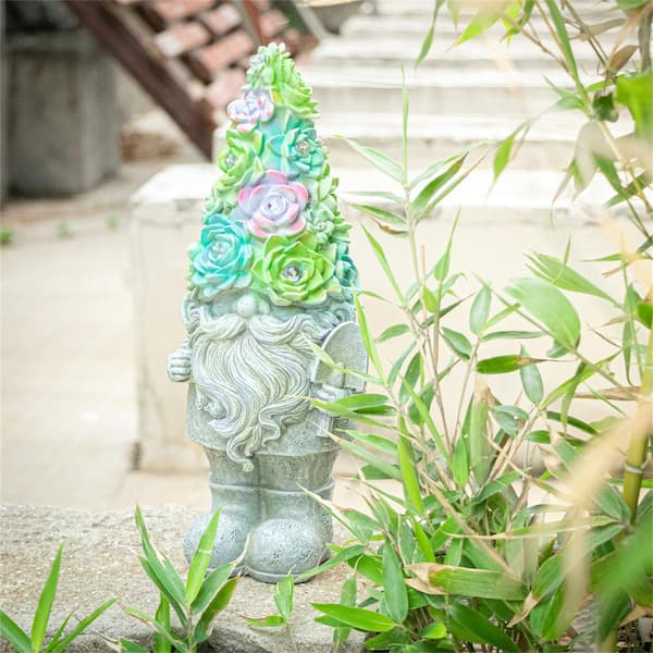 Garden Gnome fashion Statue with Solar Lights - 11