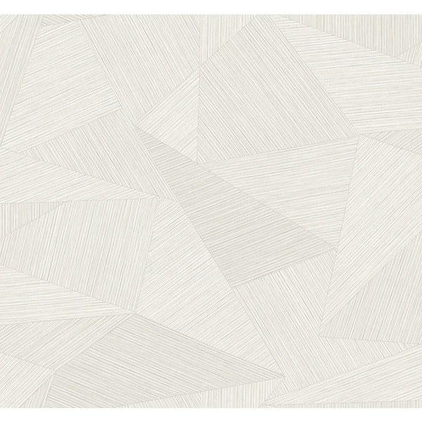 CASA MIA Geometric Triangles Cream Paper Non-Pasted Strippable Wallpaper Roll (Cover 60.75 sq. ft.)